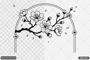 Cherry Blossom SVG PNG Bundle, an Illustration by Actual Pixel (Thumbnail 14 of 33)