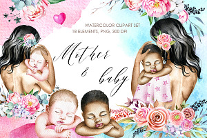 Mother And Newborn Baby Clipart