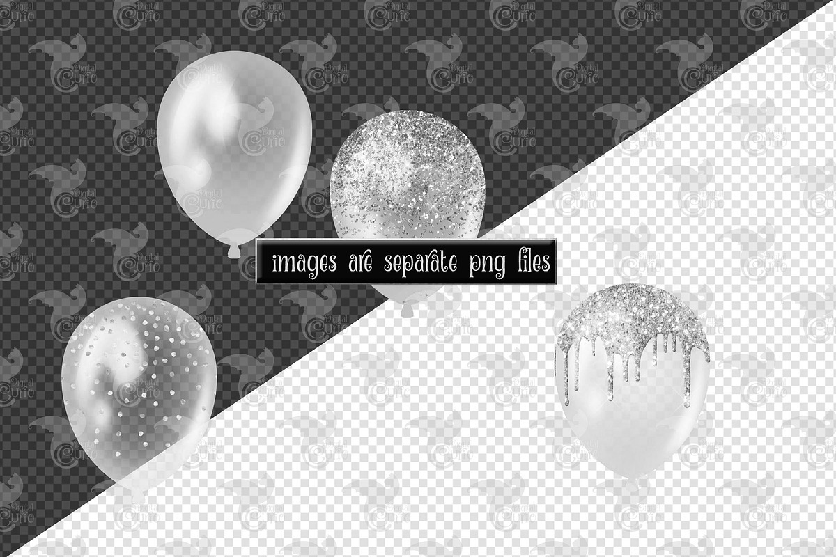 Black and Silver Safari Balloons, an Object Graphic by Digital Curio (Photo 4 of 5)