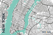 MAP SET - Black/Turquoise - 15 Maps, a Graphic by MetroMaps (Thumbnail 12 of 16)