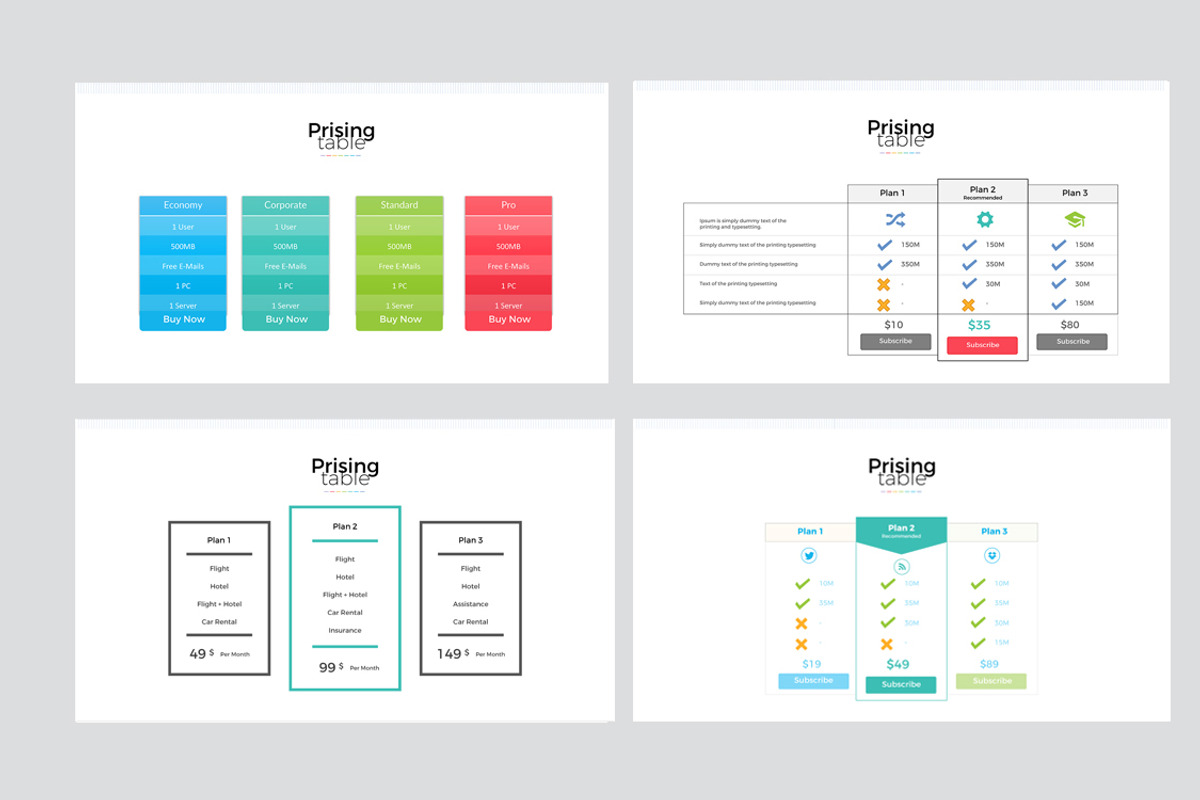 Pricing Table Presentation Template, a Presentation Template by ZAAS (Photo 6 of 11)