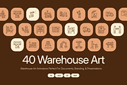 Animated Warehouse Icon Art Set, an Outline Icon by Prosymbols (Thumbnail 1 of 4)