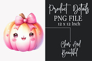 Watercolor Pink Halloween Clipart, a Seasonal Illustration by Rose Art (Thumbnail 6 of 6)