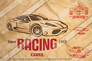 3 Racing Cars Logo Template, a Branding & Logo Template by Janna Millionnaya (Thumbnail 2 of 2)