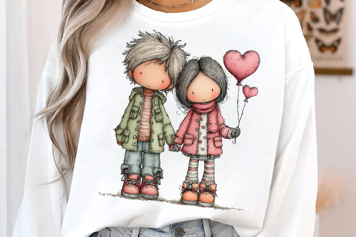 Sweet Pastel Valentine Couple PNG, an Illustration by SinaCreation (Photo 4 of 11)