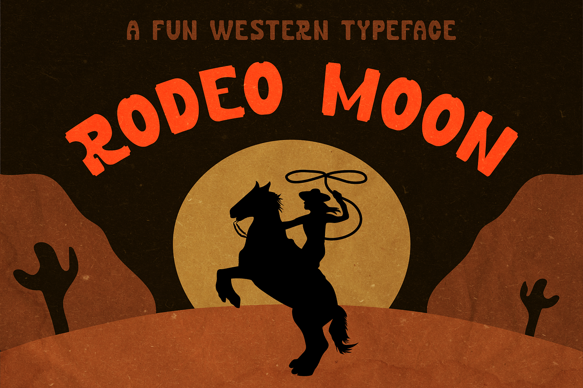 Rodeo Moon A Western Slab Serif Font, a Slab Serif Font by Lucky Bee Creative Studio (Photo 1 of 8)