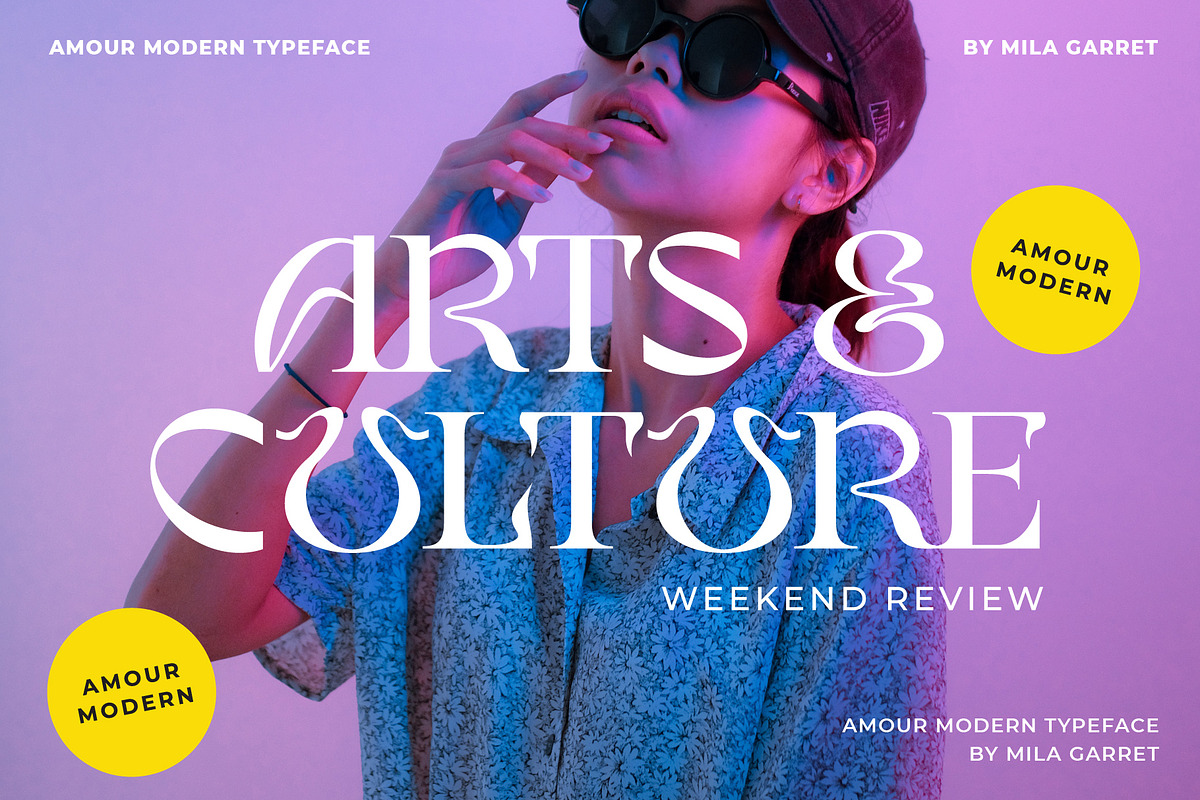 Amour Modern Display Logo Serif, a Sans Serif Font by Mila Garret (Photo 16 of 27)