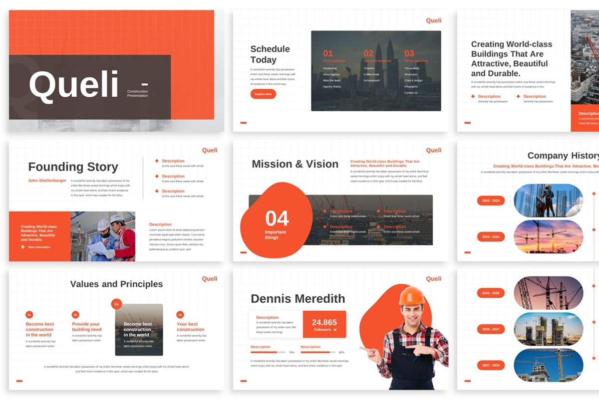 Queli - Construction Keynote Templat, a Design Template by SlideFactory (Photo 2 of 4)