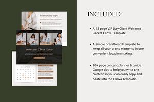 VIP Day Welcome Pack Canva Template