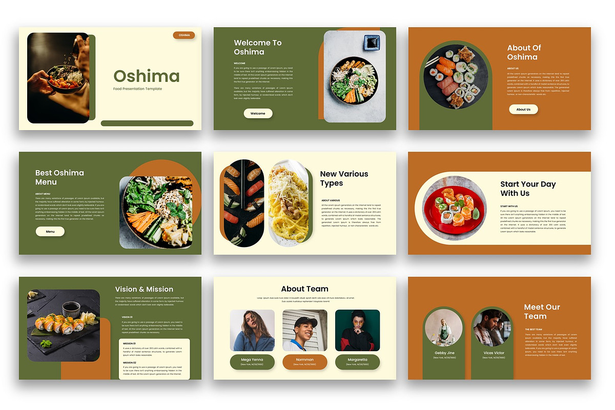 Oshima– Food Google Slide Template, a Presentation Template by kreatifreya (Photo 2 of 4)