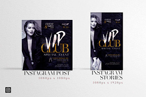 Vip Club Social Media Pack Flyer