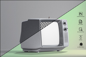 Vintage TV Mockup