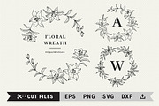Floral wreath svg, Lily clipart, an Illustration by ClipartMuchLove (Thumbnail 1 of 8)