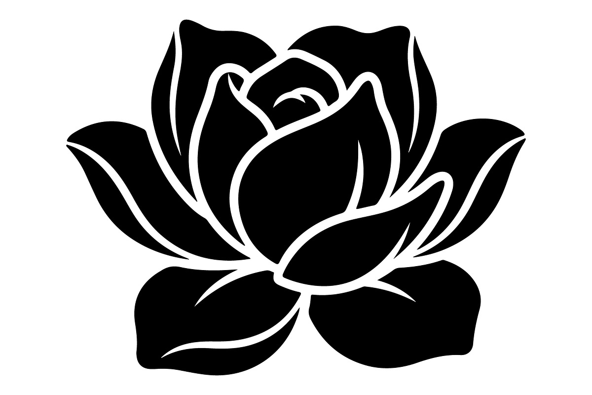 Floral Rose Lotus Silhouette, an Object Graphic by Gfx_Store (Photo 4 of 14)