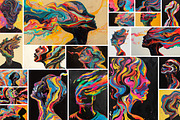 74 Paint splash faces, a Person Illustration by Handmadefont (Thumbnail 2 of 12)