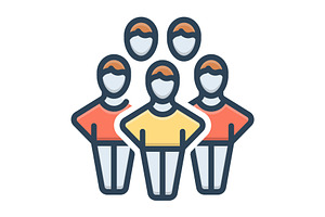 Public people color icon, a Duotone Icon by Creative priyanka