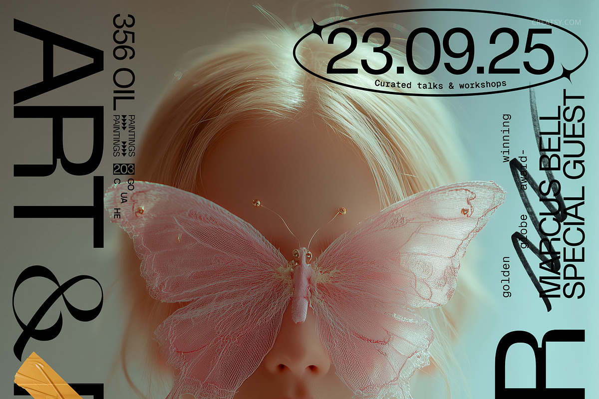 Whispering Butterfly Veil Poter, a Poster Template by creatsy5 (Photo 3 of 4)