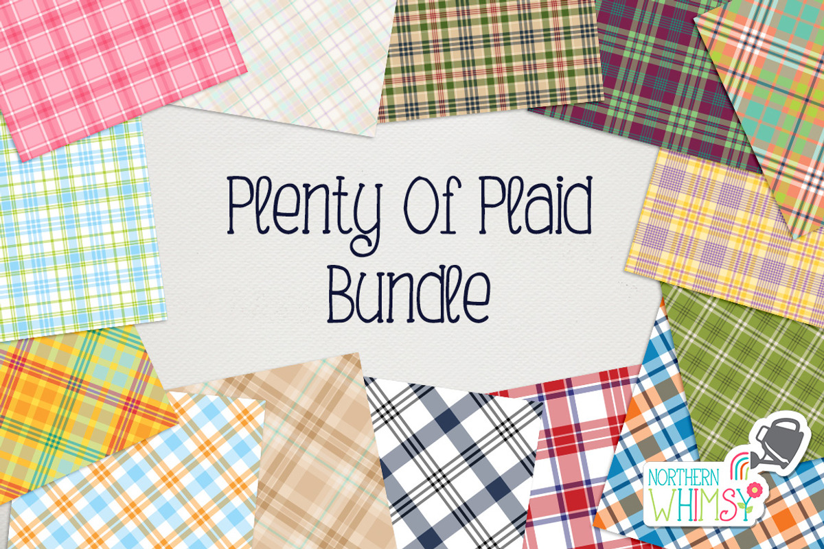 Plaid Diagonal and Seamless Patterns, a Pattern Graphic by Northern ...
