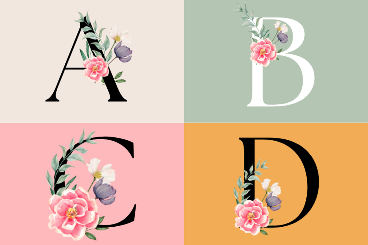 Flower Font, a Design Template by RiyaKhandelwal2 (Photo 2 of 6)