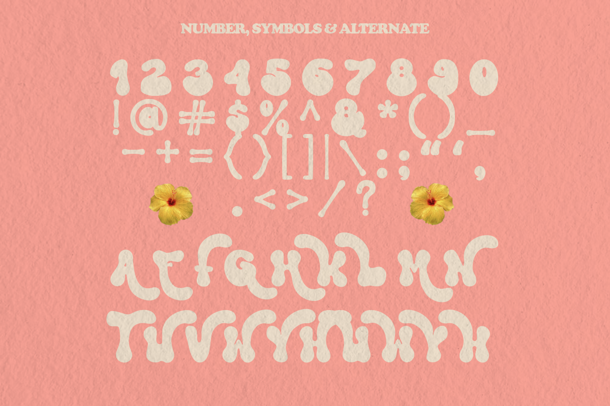 Super Wave - Retro Groovy Font, a Serif Font by Pandeka Studio (Photo 13 of 14)
