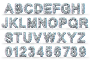 Uppercase Furry White Font