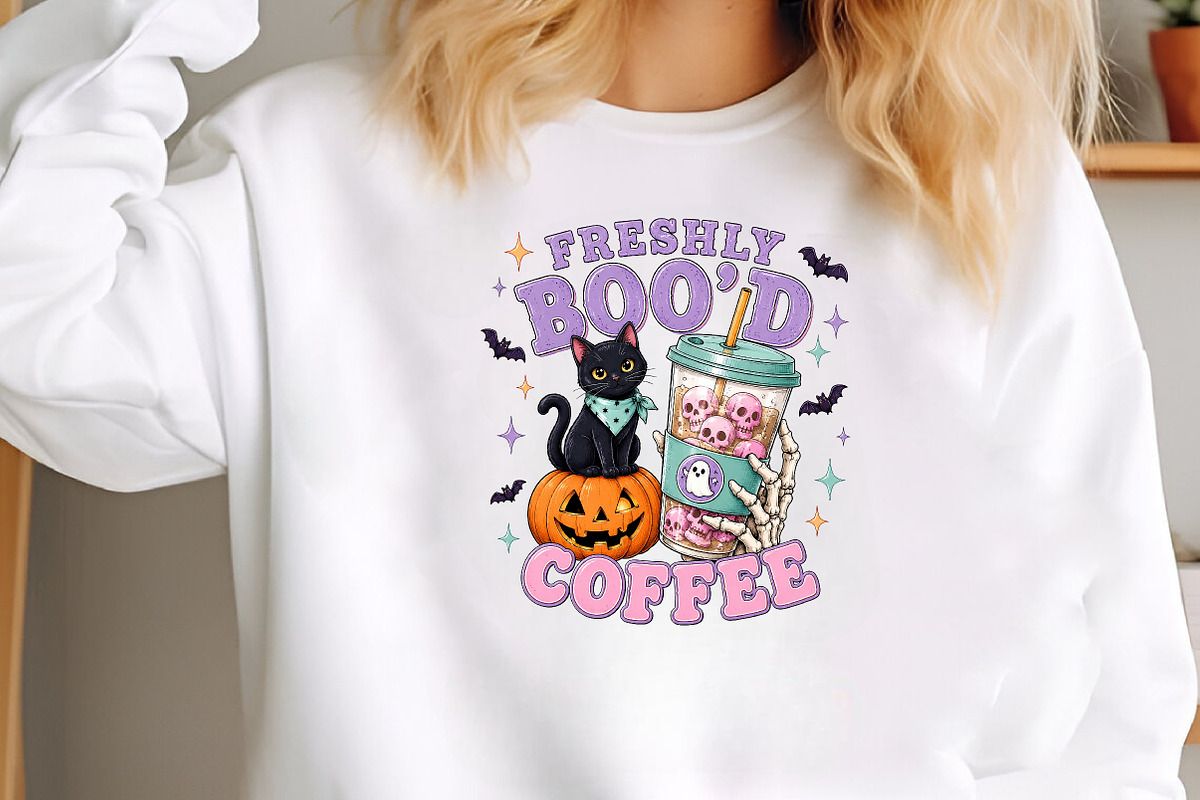Vintage Halloween Coffee Sublimation, a Seasonal Illustration by CraftArtStudio (Photo 3 of 4)