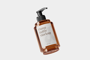 Cosmetic Pump Bottle Mockup