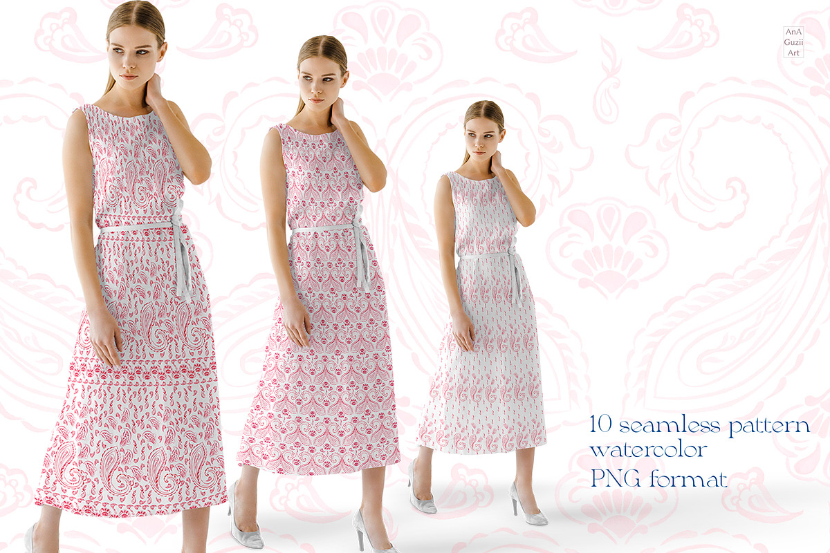 Paisley seamless pattern, a Pattern Graphic by AnaGuziiArt (Photo 2 of 6)