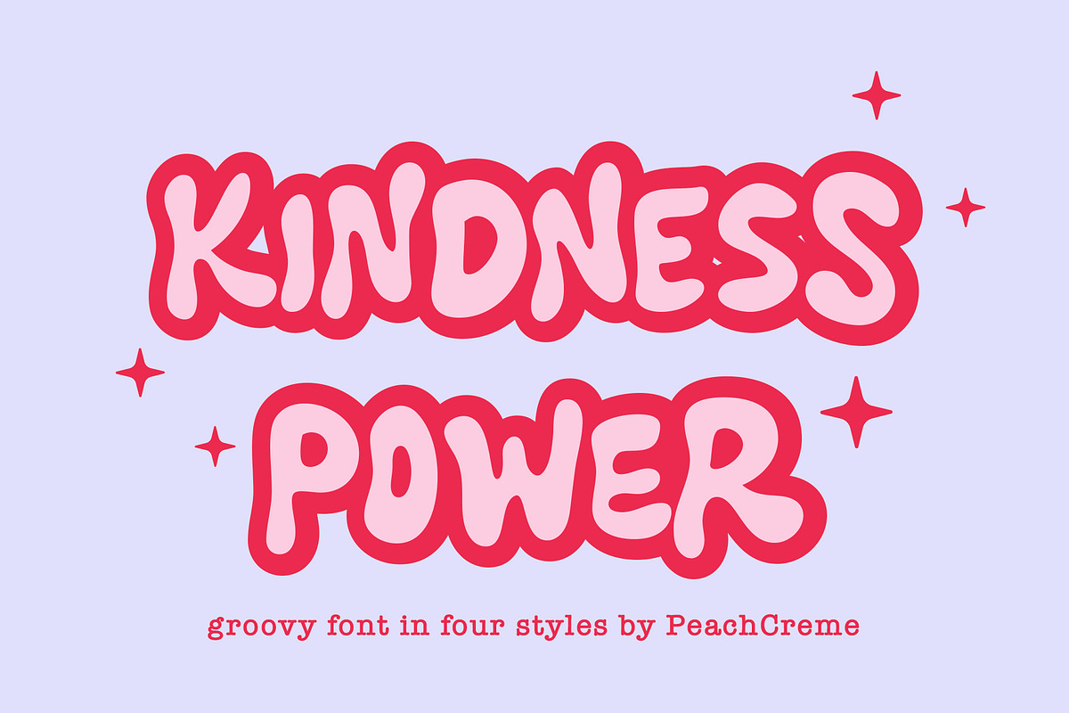 Kindness Power // Groovy Font Set, a Script Font by PeachCreme (Photo 11 of 11)