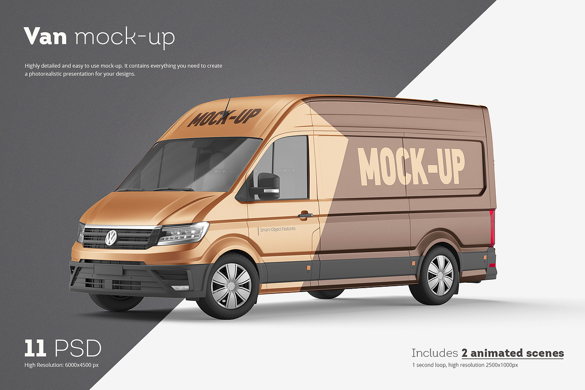 Cargo Van Mockup Set, a Product Mockup by WebAndCat (Photo 1 of 12)