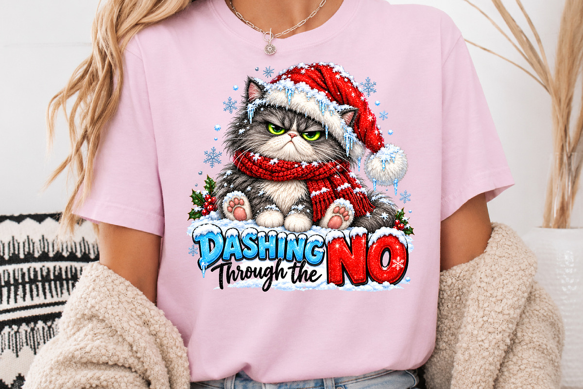 Dashing Through The NO Christmas Cat, a Seasonal Illustration by Rose Art (Photo 3 of 4)