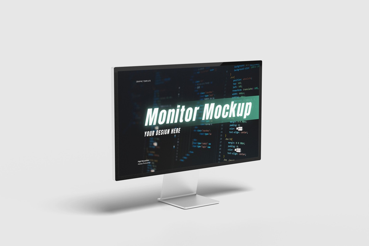 Monitor Screen Mockup, a Wearable Device Mockup by Onezero (Photo 5 of 5)