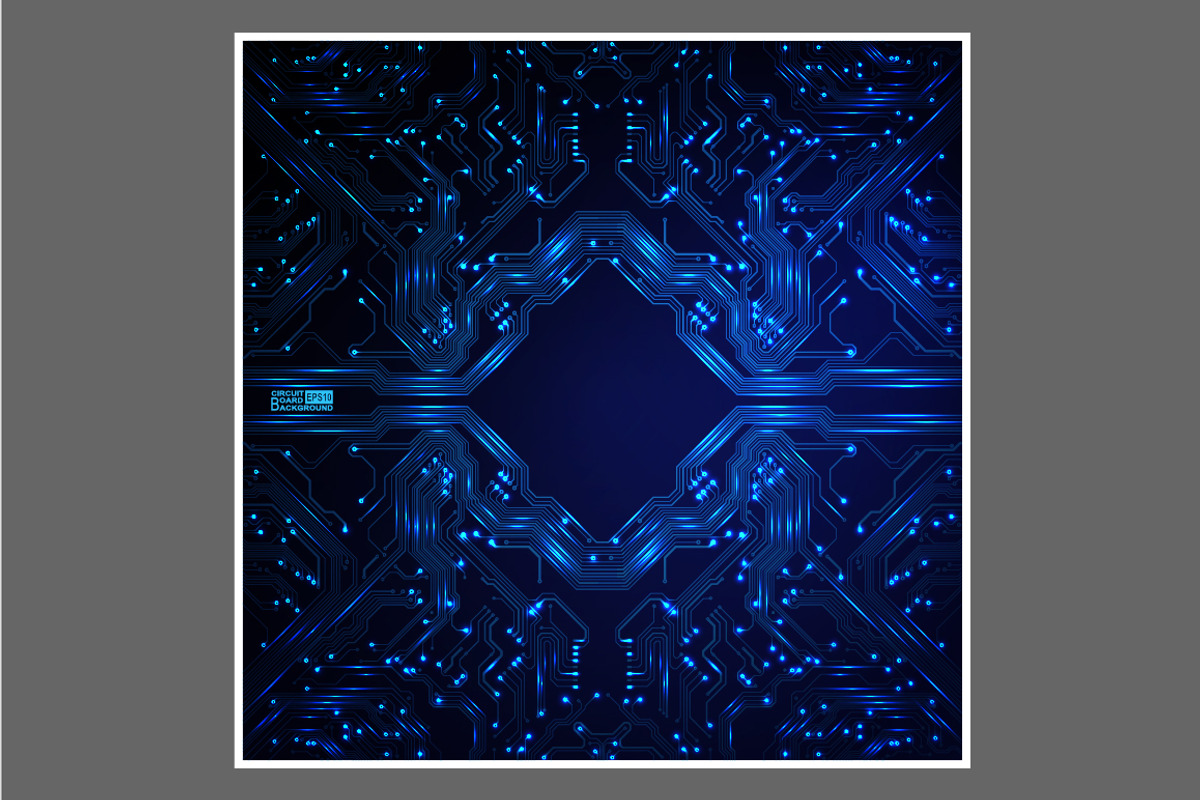 -50% Circuit boards backgrounds set, a Background Graphic by frost_newt (Photo 7 of 11)