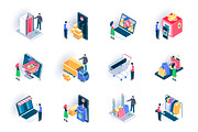 Unique Isometric Icons Pack, an Outline Icon by alexdndz (Thumbnail 18 of 21)