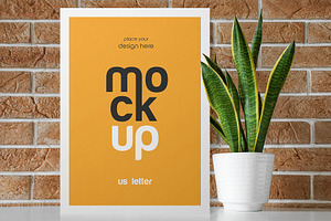 Room Interior Poster Mockup, a Print Template by Country4k