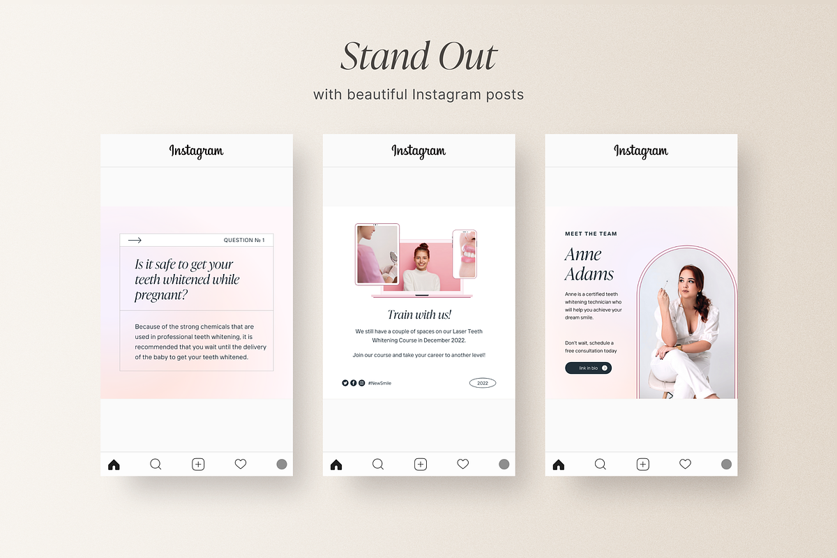 Canva Teeth Whitening templates, a Social Media Template by LiliesandBerries (Photo 16 of 22)