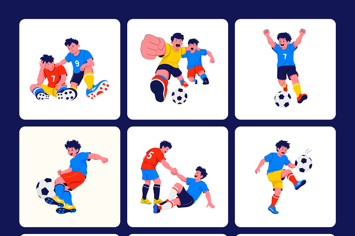 Football World Cup Bundle, a Sport Illustration by Brickclay (Photo 10 of 12)