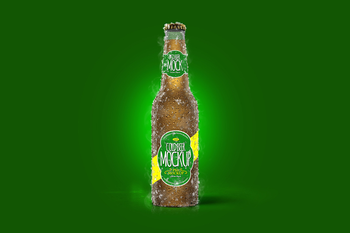 Glass Beer Bottle Mock-Up, a Product Mockup by PSD Market (Photo 9 of 13)