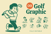 Golf Mascot Graphic, a Sport Illustration by Skilline Supply Co. (Thumbnail 1 of 12)