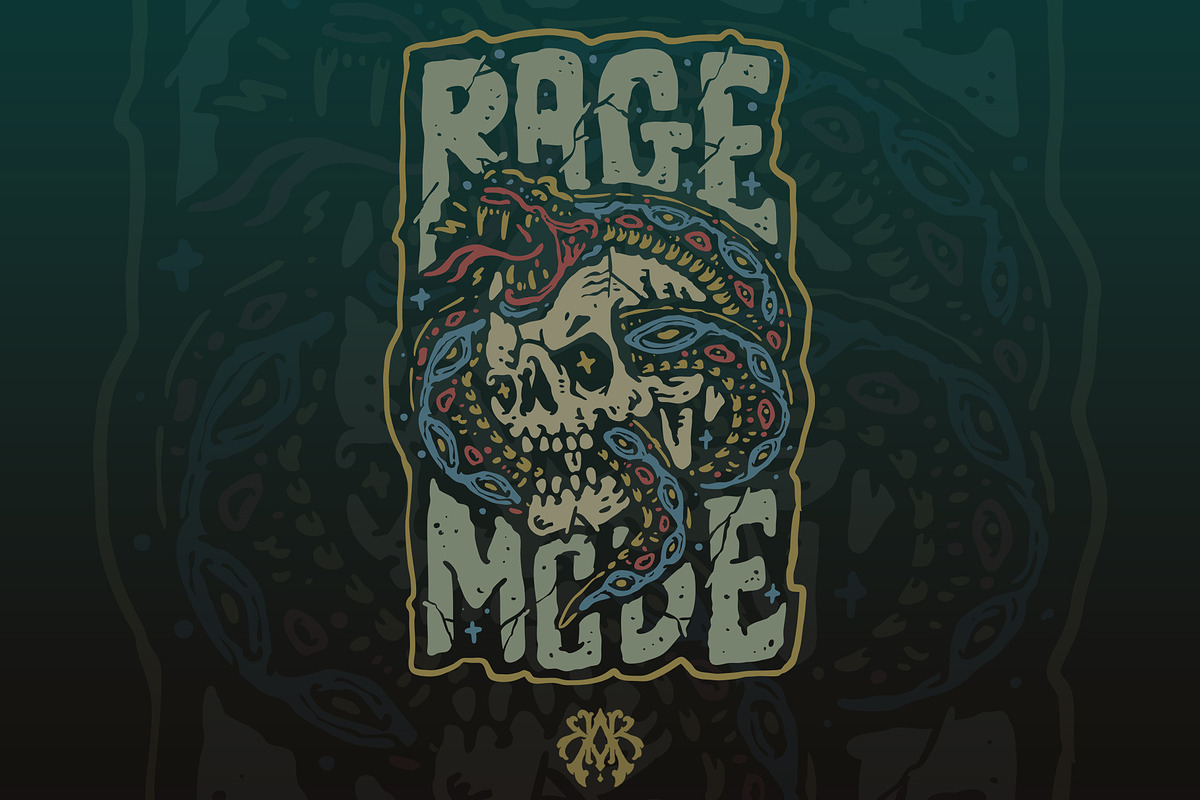 The Rage mode Skull & Rose, an Object Illustration by Krizvector Artwork Shop (Photo 1 of 3)