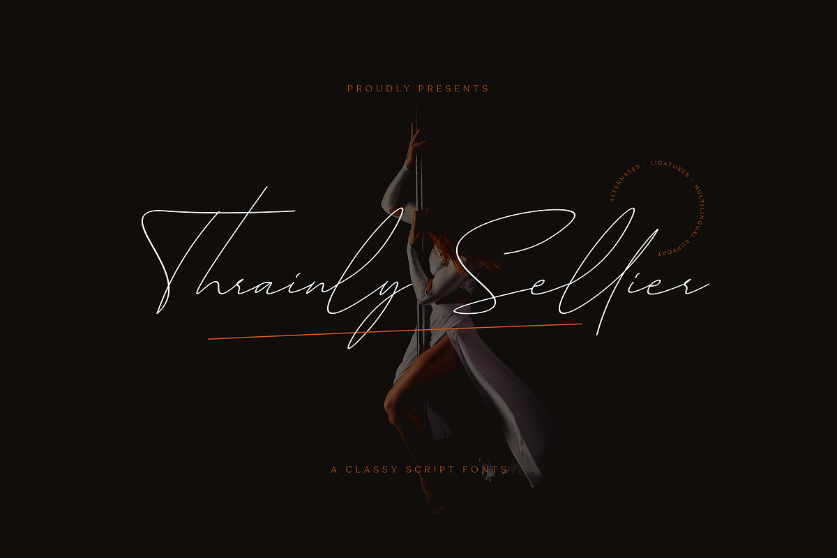 Thrainly Sellier, a Script Font by Namara Creative Studio (Photo 1 of 6)
