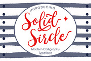 Solid Sircle, a Script Font by Alpha Bento (Thumbnail 1 of 7)