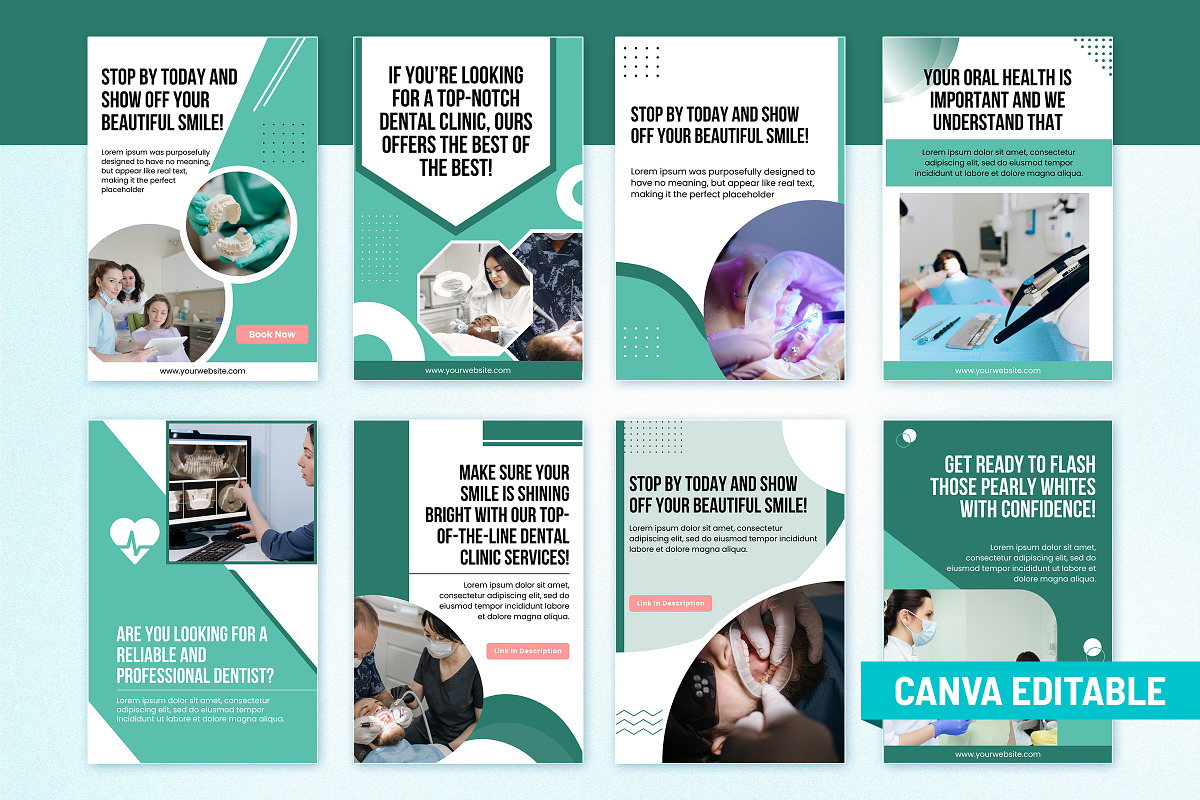 Dental Social Media Template Bundle, a Presentation Template by Snapybiz (Photo 7 of 9)