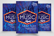 Music Party Night Flyer Template, a Flyer Template by Psd Templates (Thumbnail 1 of 2)