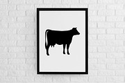 Cow Silhouette SVG, an Animal Illustration by newminddesign (Thumbnail 2 of 3)