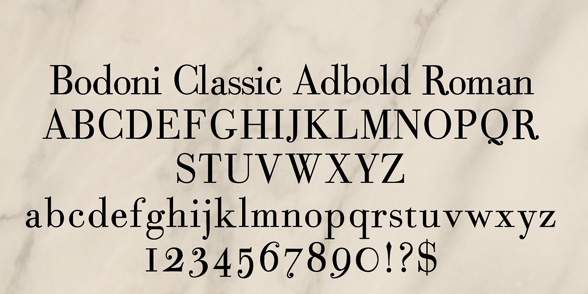 Bodoni Classic Adbold, a Serif Font by Wiescher-Design (Photo 2 of 5)