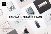 Canvas in Floater Frame Mockup Set, a Poster Template by creatsy5 (Thumbnail 1 of 15)