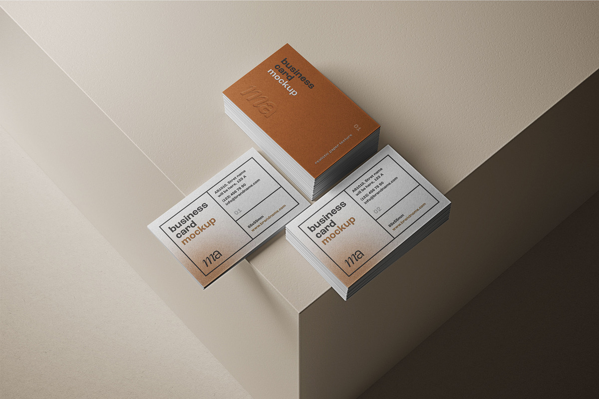 Business Card Mockup Set, a Print Template by mockupatelier (Photo 12 of 17)