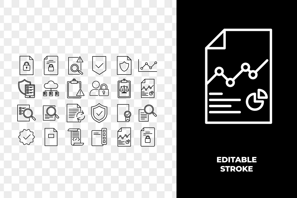 Audit Compliance Outline Icons, an Outline Icon by Unique Design Team (Photo 3 of 3)
