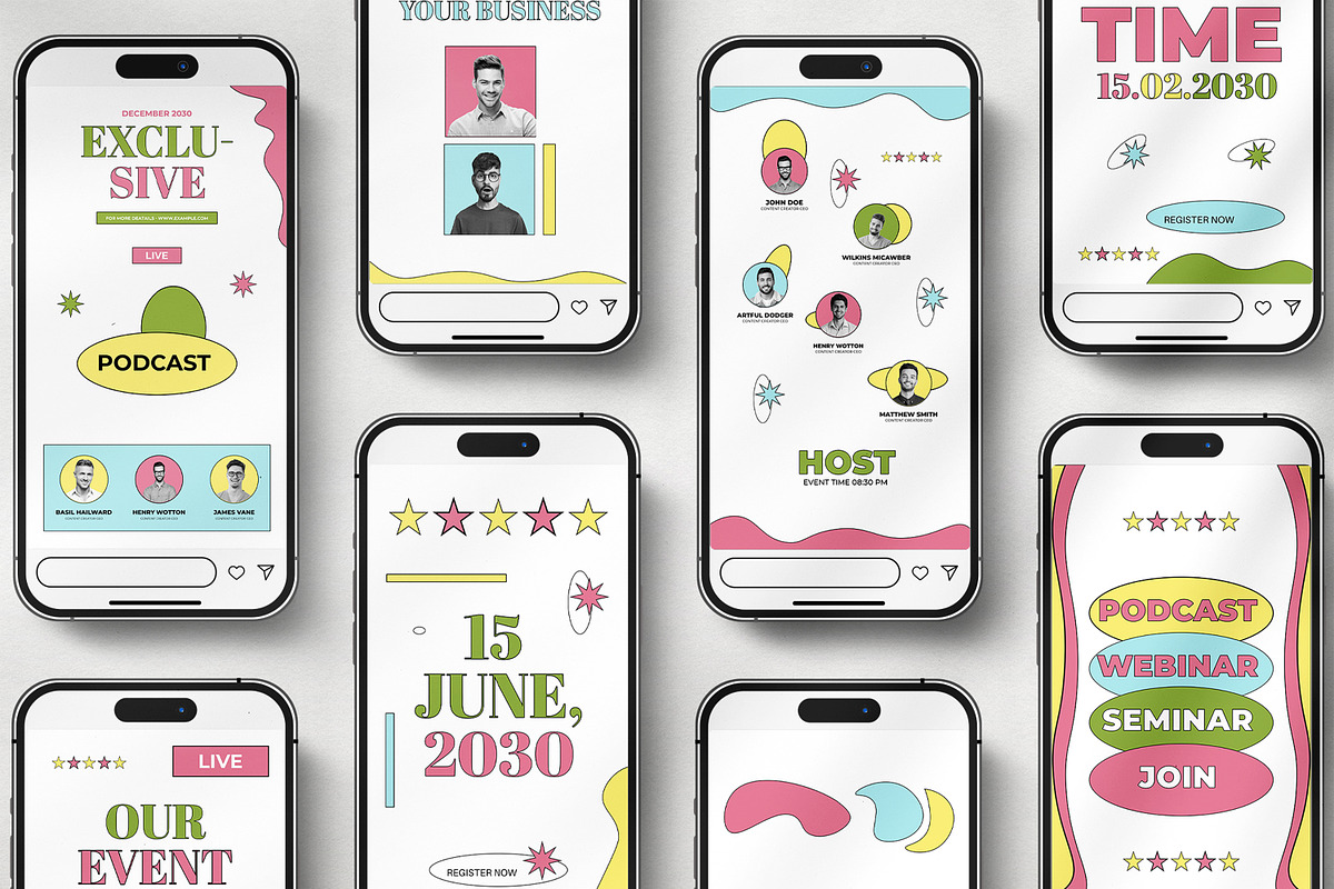 Retro Story Social Media Template, a Social Media Template by MightyDesign (Photo 2 of 5)
